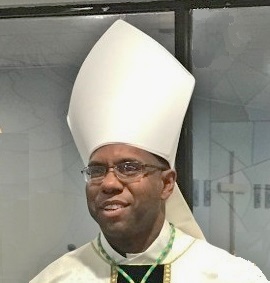 portrait pic of Bishop Theogene in white bishops vestments
